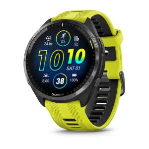 Forerunner 965, tytan, DLC, czarna koperta, jaskrawożółty pasek