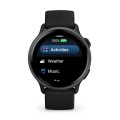 Vivoactive 6 Slate z paskiem w kolorze czarnym