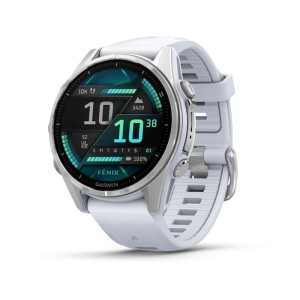 fenix 8 - 43mm AMOLED Srebrny z białym paskiem