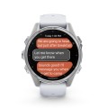 fenix 8 - 43mm AMOLED Srebrny z białym paskiem - SMS