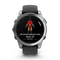 Fenix E 47 mm Srebrny z czarnym paskiem