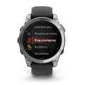 Fenix E 47 mm Srebrny z czarnym paskiem
