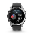 Fenix E 47 mm Srebrny z czarnym paskiem