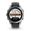 Fenix E 47 mm Srebrny z czarnym paskiem